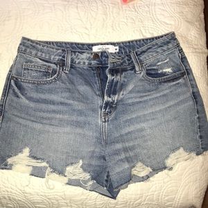 High rise vintage shorts light wash